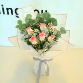 6 Rose Bouquet (Colour at Your Choice)