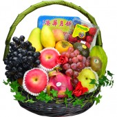 Seasonal Fruits Hamper with Mooncake