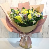 10pcs Yellow Calla Lily Bouquet