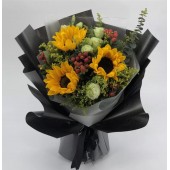 3pcs Sun Flowers Bouquet Valentines Day